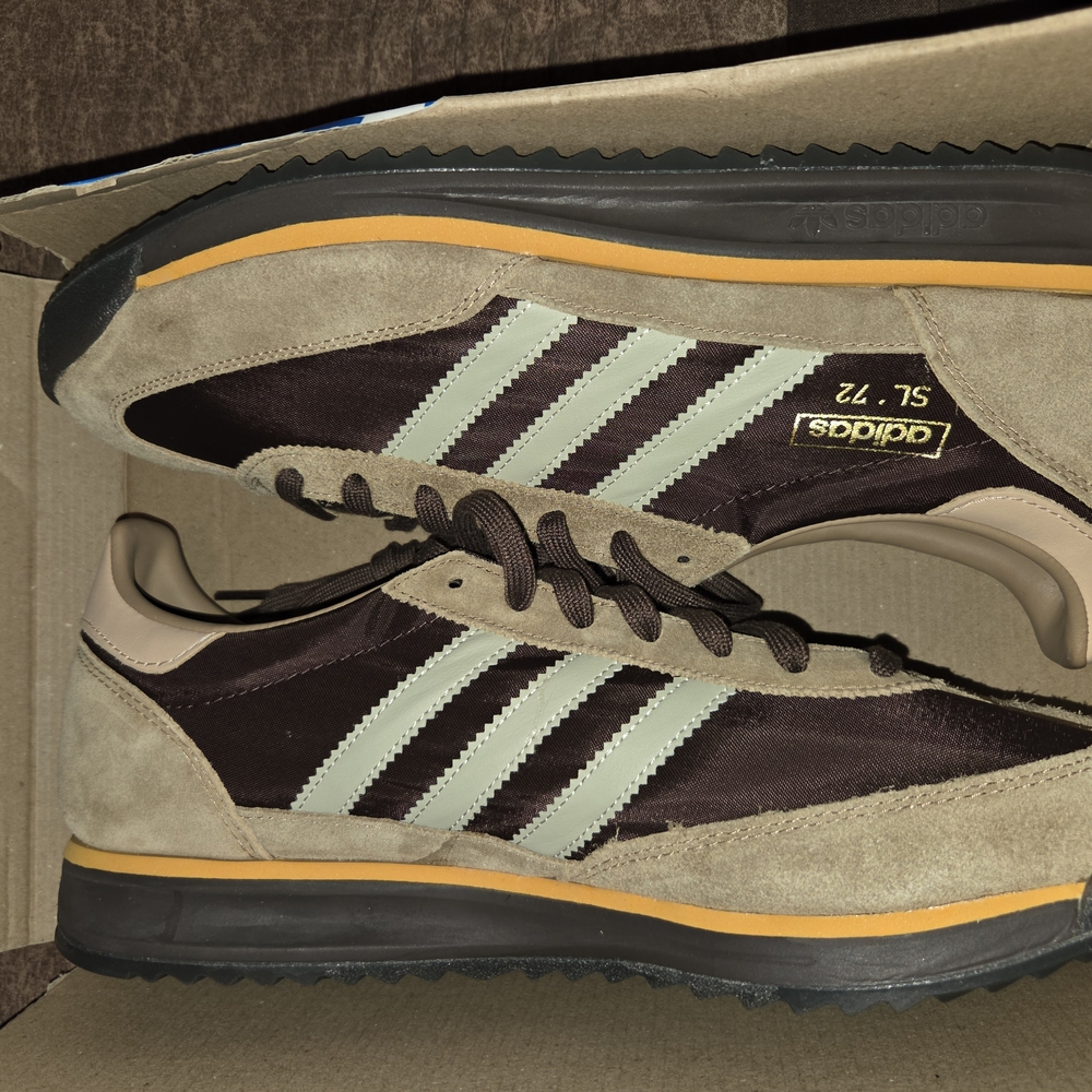Adidas SL 72 Men's Tan and Dark Brown Sneakers